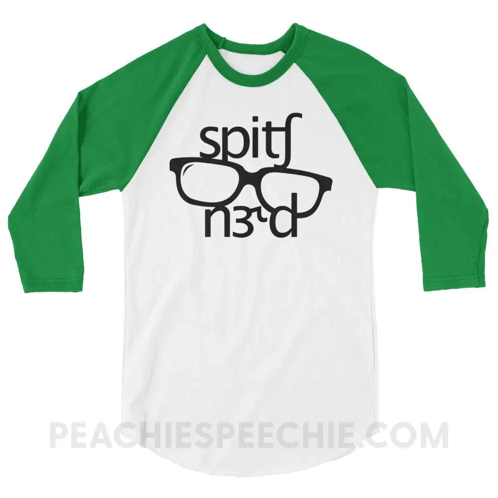 Speech Nerd in IPA Baseball Tee - White/Kelly / XS - T-Shirts & Tops peachiespeechie.com