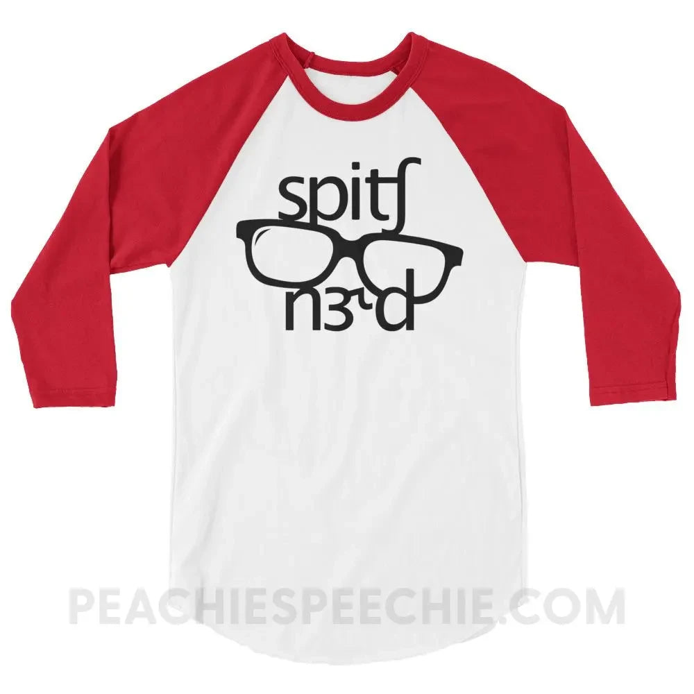 Speech Nerd in IPA Baseball Tee - White/Red / XS - T-Shirts & Tops peachiespeechie.com