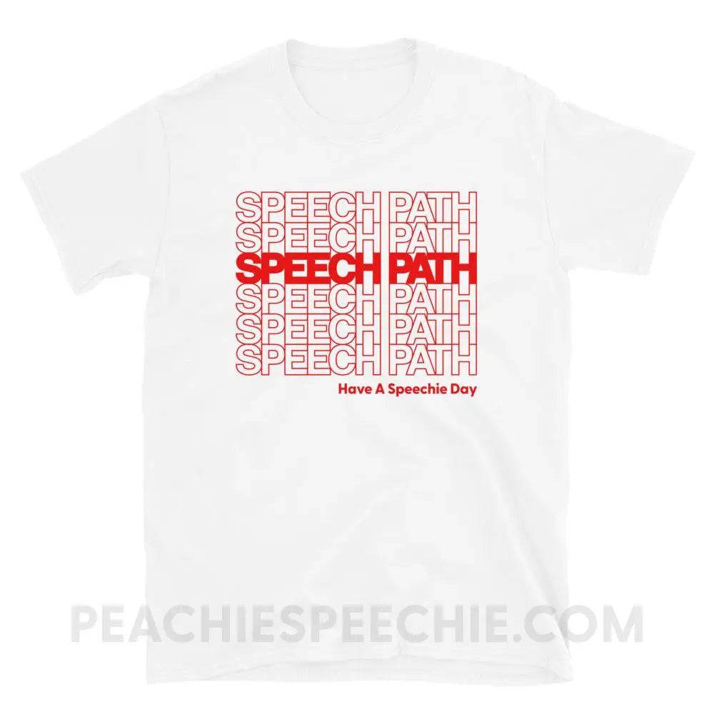 Speech Path Classic Tee - White / S - T-Shirts & Tops peachiespeechie.com