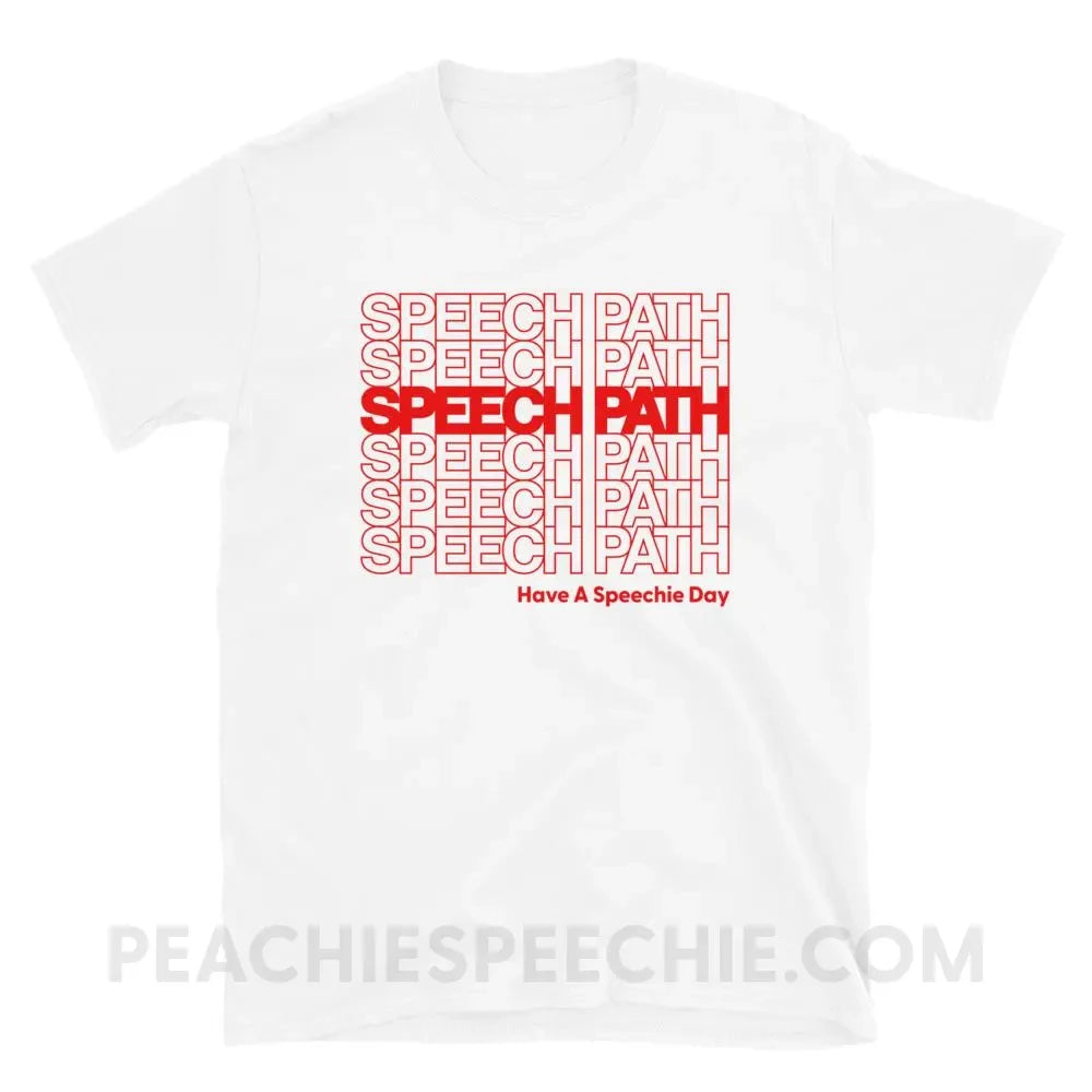 Speech Path Classic Tee - White / S T - Shirts & Tops peachiespeechie.com