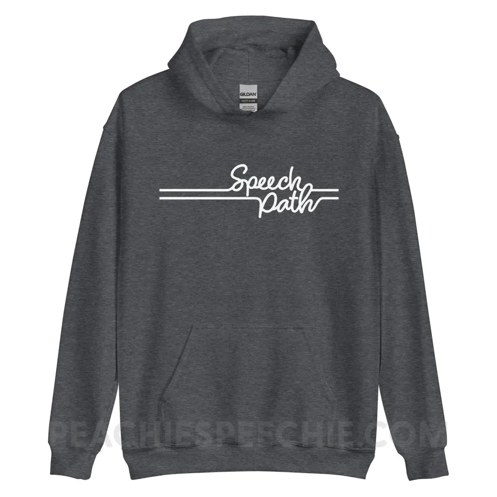 Speech Path Lines Classic Hoodie - Dark Heather / S - peachiespeechie.com