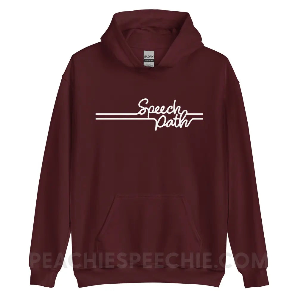 Speech Path Lines Classic Hoodie - Maroon / S - peachiespeechie.com