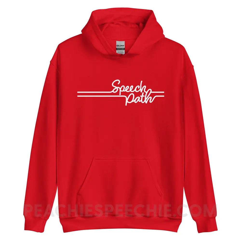 Speech Path Lines Classic Hoodie - Red / S - peachiespeechie.com