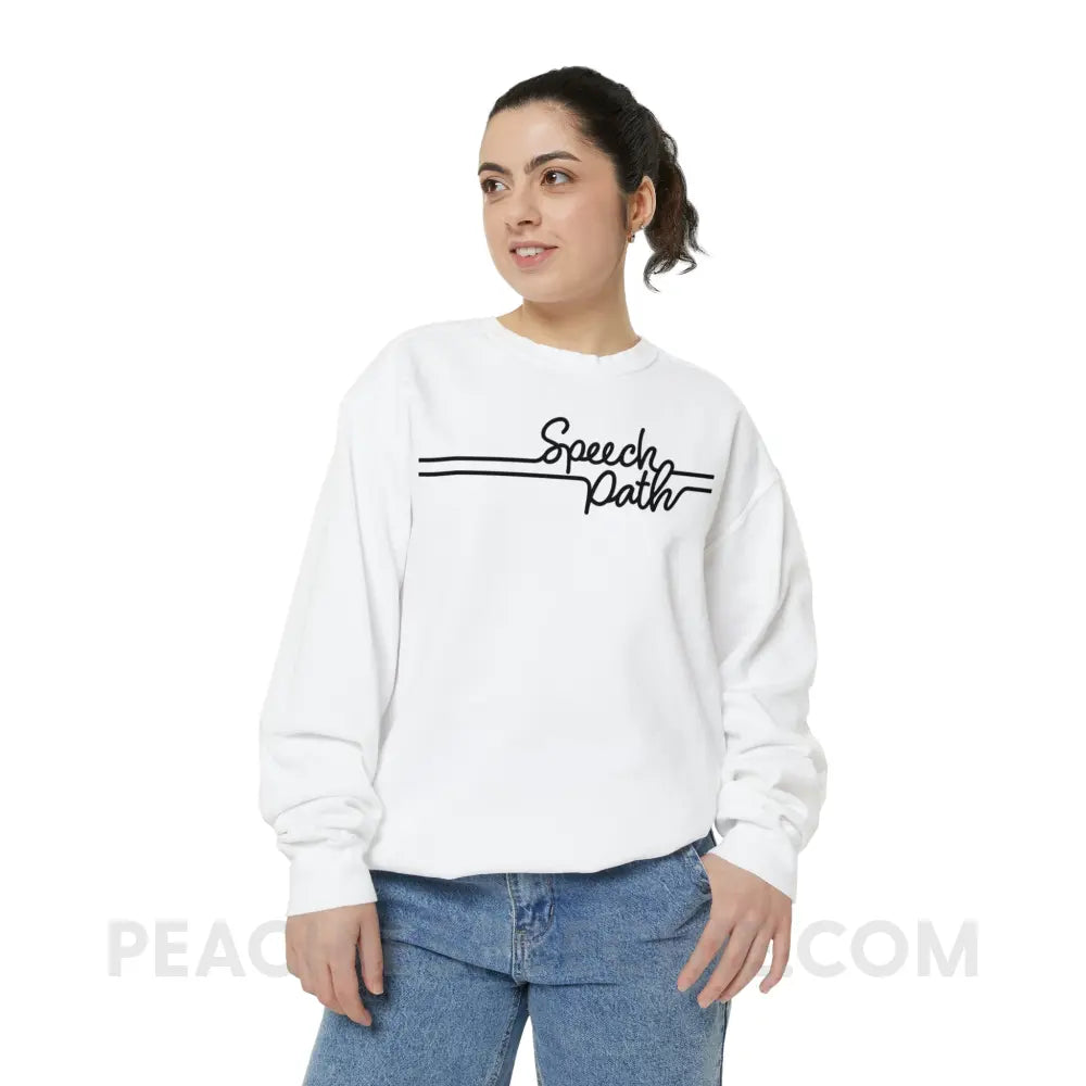 Speech Path Lines Comfort Colors Crewneck - Sweatshirt peachiespeechie.com