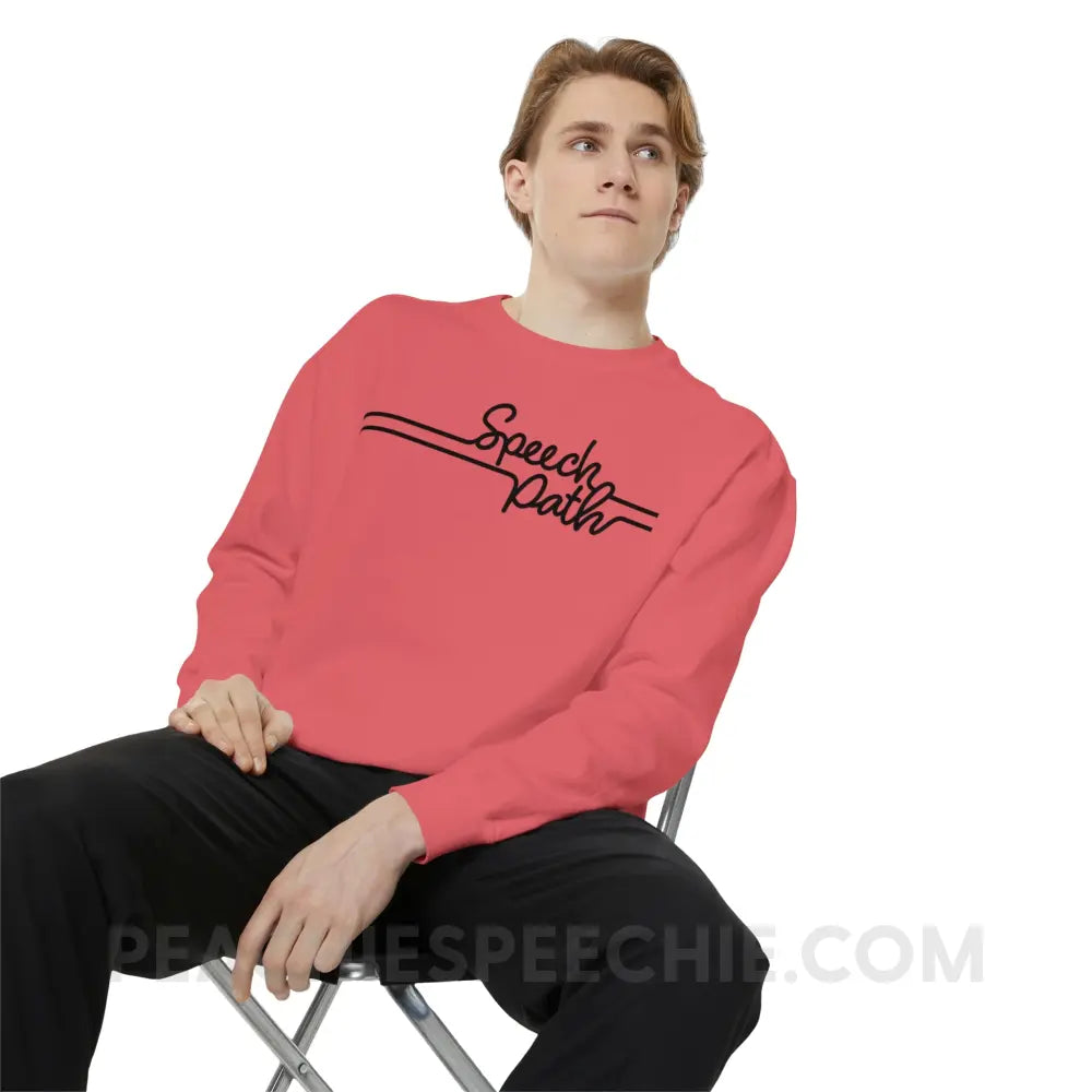 Speech Path Lines Comfort Colors Crewneck - Sweatshirt peachiespeechie.com