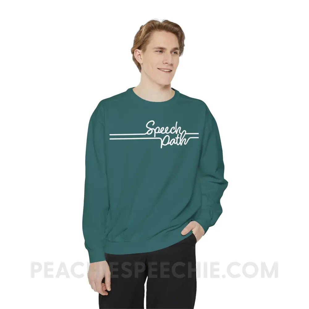 Speech Path Lines Comfort Colors Crewneck - Sweatshirt peachiespeechie.com