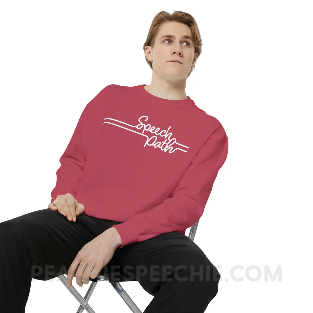 Speech Path Lines Comfort Colors Crewneck - Sweatshirt peachiespeechie.com