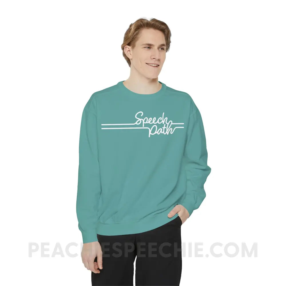 Speech Path Lines Comfort Colors Crewneck - Sweatshirt peachiespeechie.com