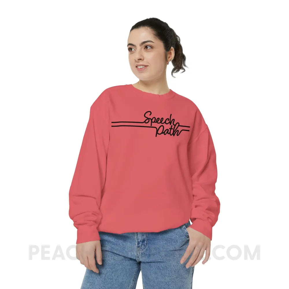 Speech Path Lines Comfort Colors Crewneck - Sweatshirt peachiespeechie.com
