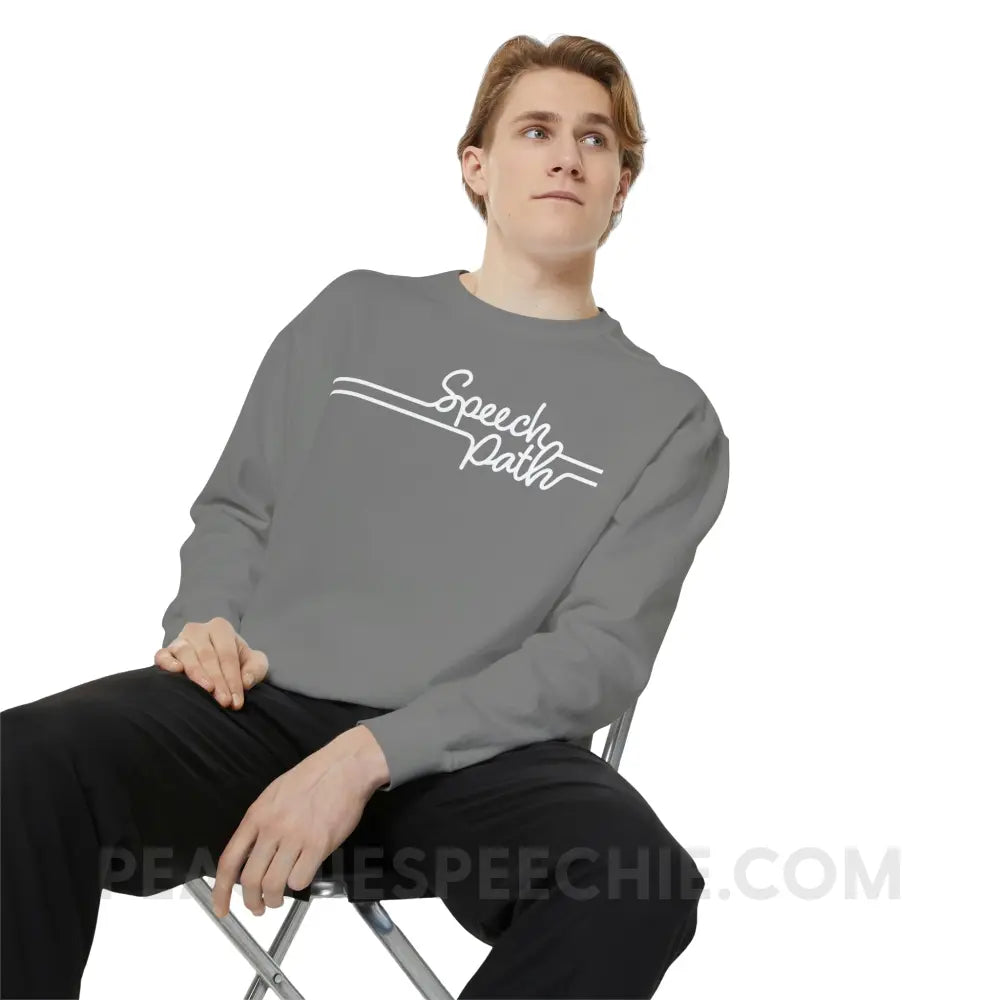 Speech Path Lines Comfort Colors Crewneck - Sweatshirt peachiespeechie.com