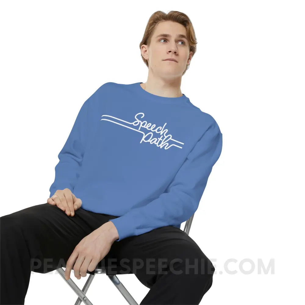 Speech Path Lines Comfort Colors Crewneck - Sweatshirt peachiespeechie.com