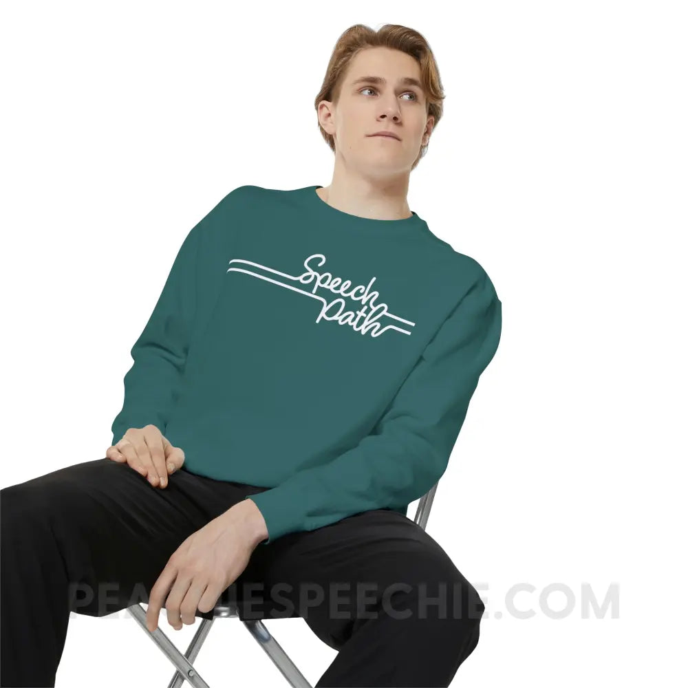 Speech Path Lines Comfort Colors Crewneck - Sweatshirt peachiespeechie.com