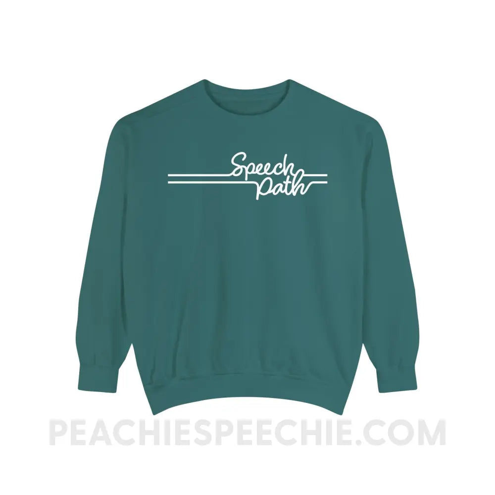 Speech Path Lines Comfort Colors Crewneck - Sweatshirt peachiespeechie.com
