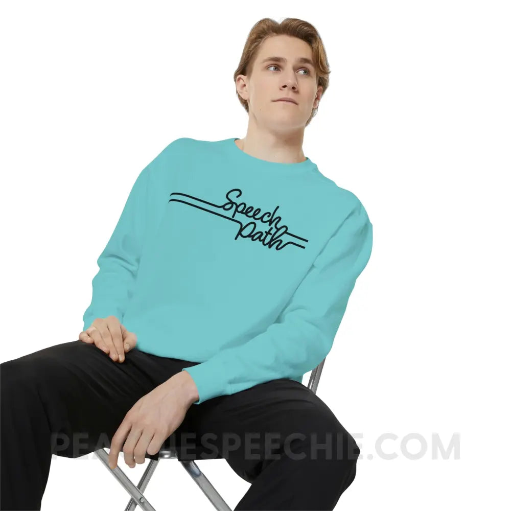 Speech Path Lines Comfort Colors Crewneck - Sweatshirt peachiespeechie.com