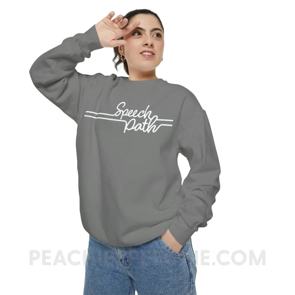 Speech Path Lines Comfort Colors Crewneck - Sweatshirt peachiespeechie.com