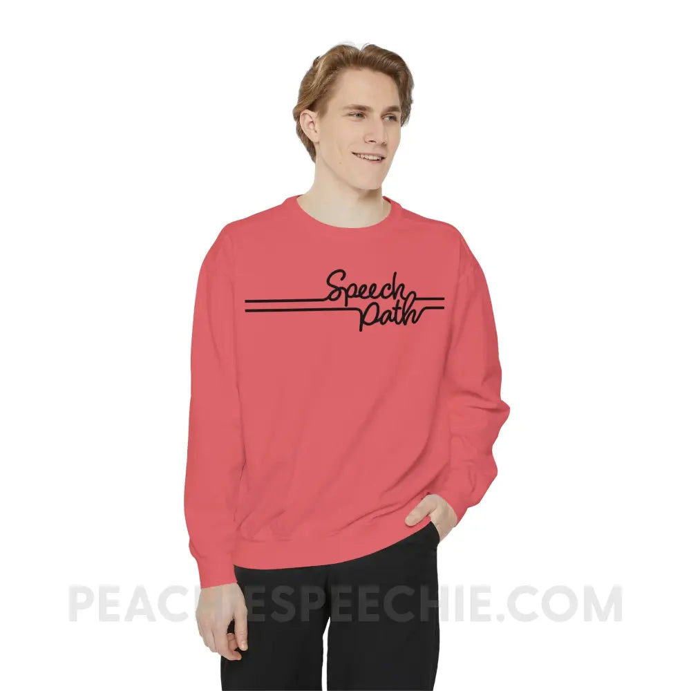 Speech Path Lines Comfort Colors Crewneck - Sweatshirt peachiespeechie.com