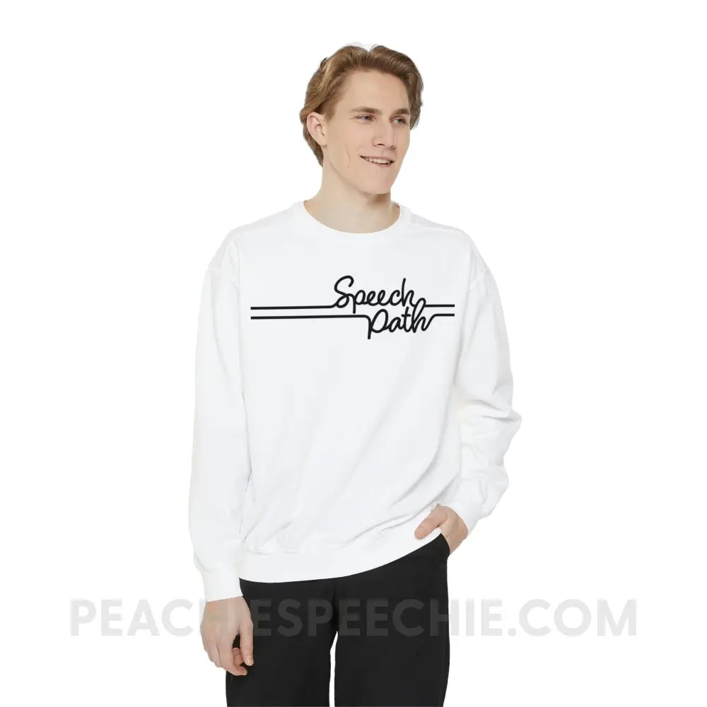 Speech Path Lines Comfort Colors Crewneck - Sweatshirt peachiespeechie.com