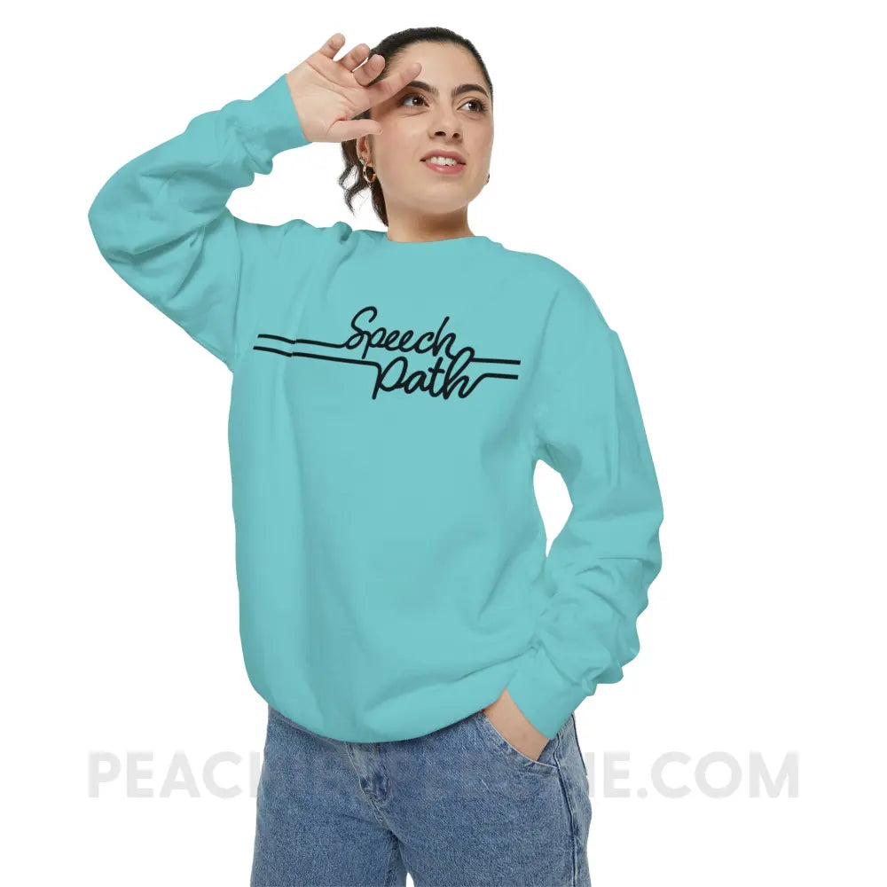 Speech Path Lines Comfort Colors Crewneck - Sweatshirt peachiespeechie.com