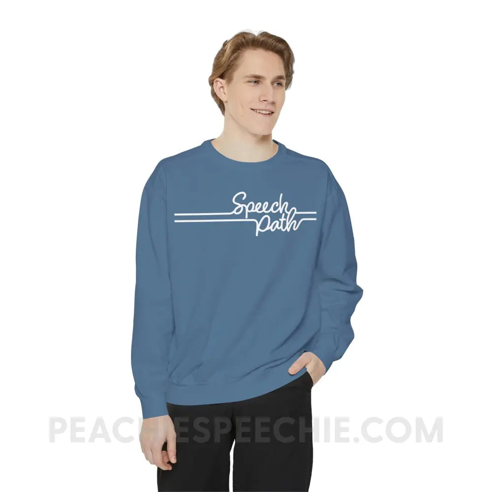 Speech Path Lines Comfort Colors Crewneck - Sweatshirt peachiespeechie.com