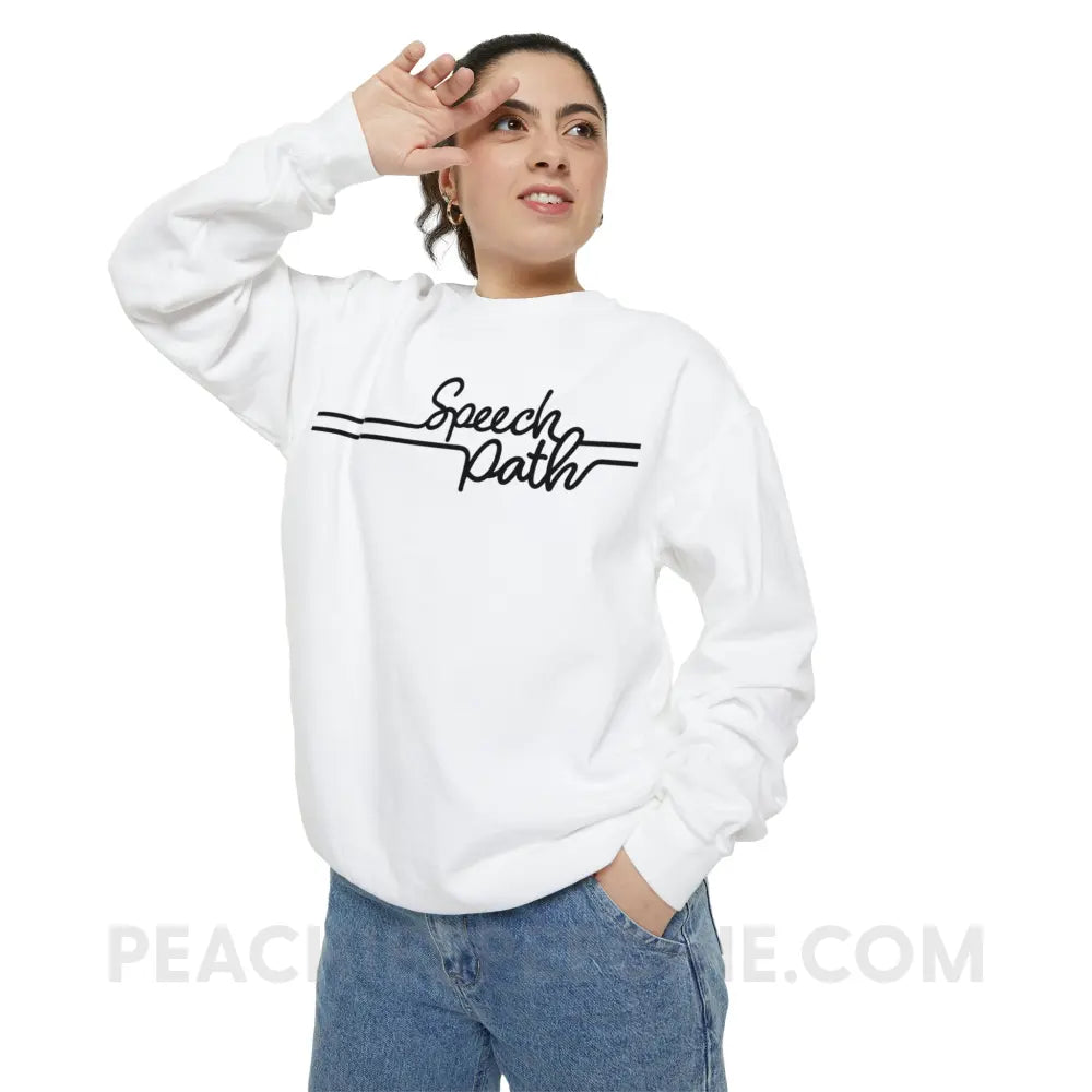 Speech Path Lines Comfort Colors Crewneck - Sweatshirt peachiespeechie.com
