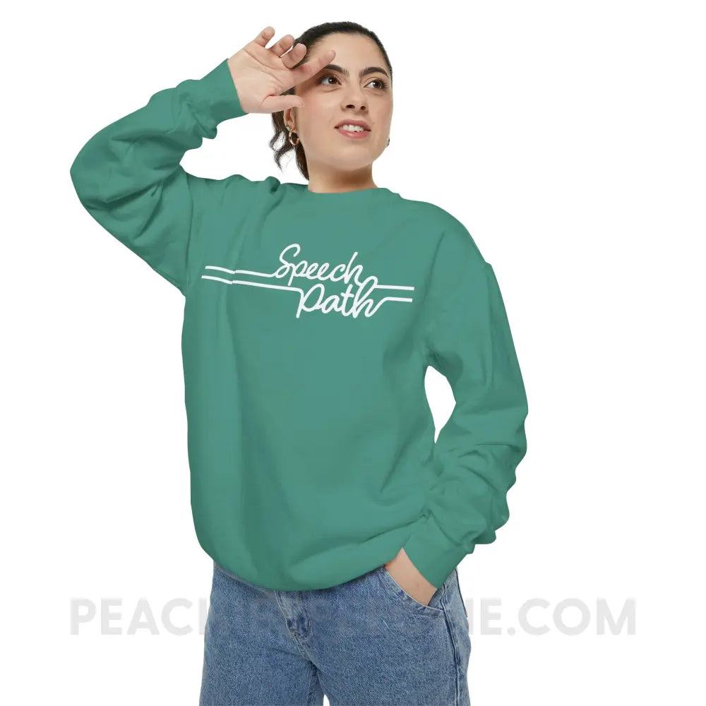 Speech Path Lines Comfort Colors Crewneck - Sweatshirt peachiespeechie.com