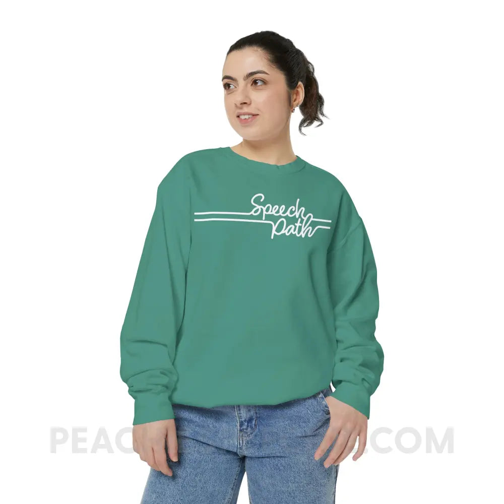 Speech Path Lines Comfort Colors Crewneck - Sweatshirt peachiespeechie.com