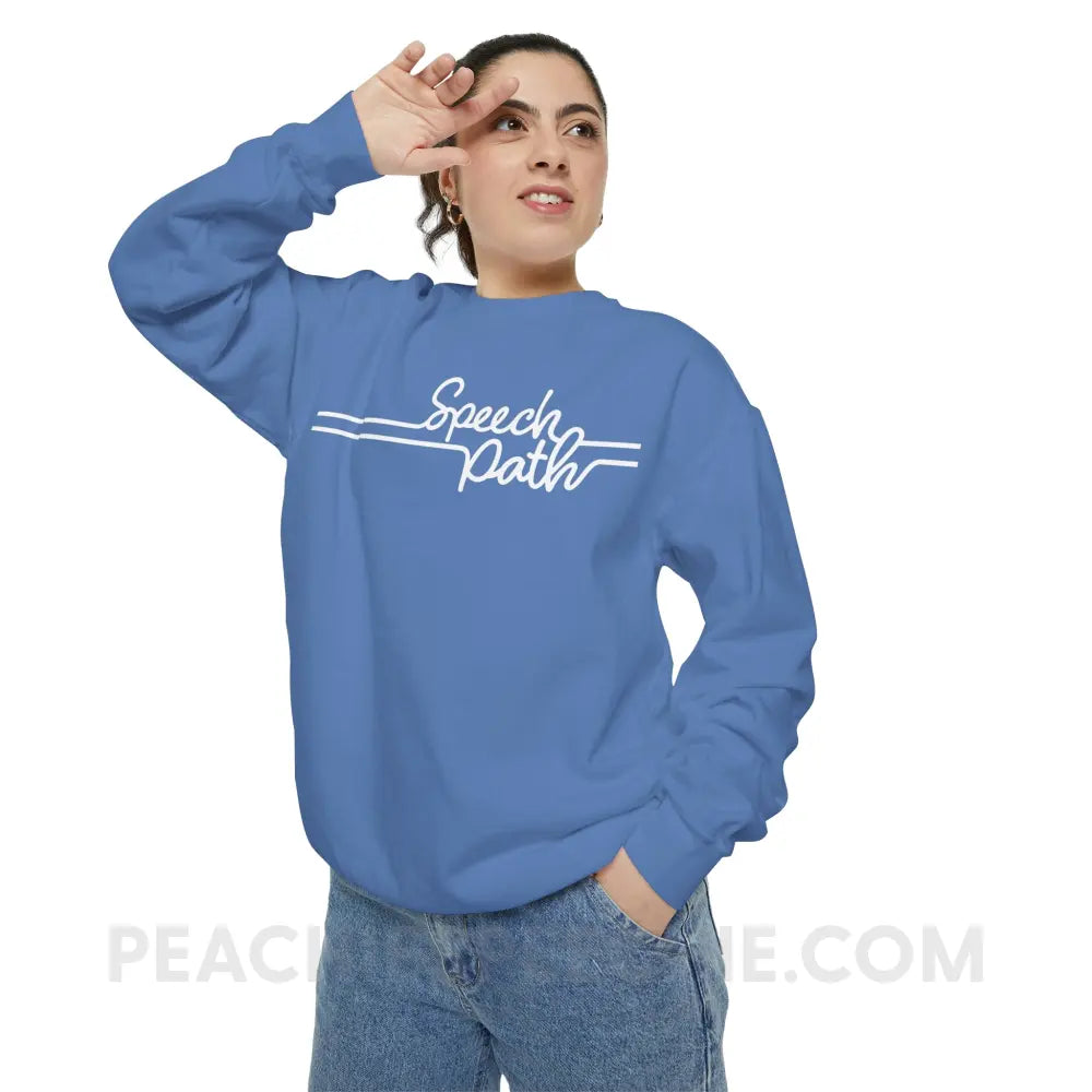 Speech Path Lines Comfort Colors Crewneck - Sweatshirt peachiespeechie.com