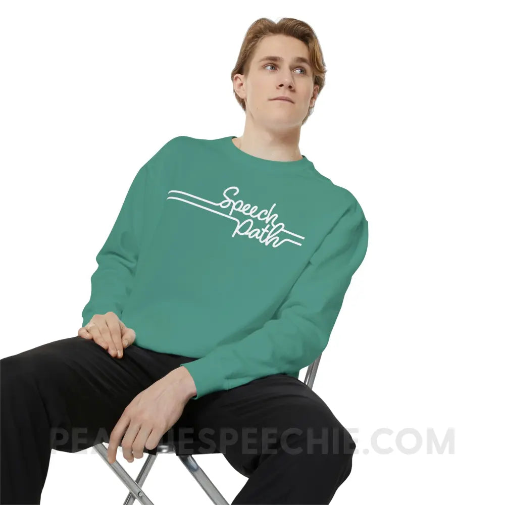 Speech Path Lines Comfort Colors Crewneck - Sweatshirt peachiespeechie.com