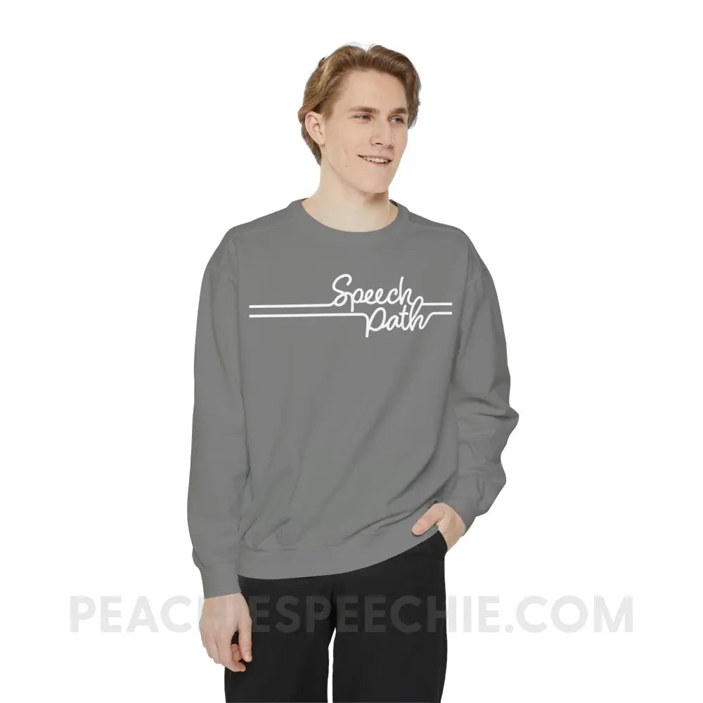 Speech Path Lines Comfort Colors Crewneck - Sweatshirt peachiespeechie.com