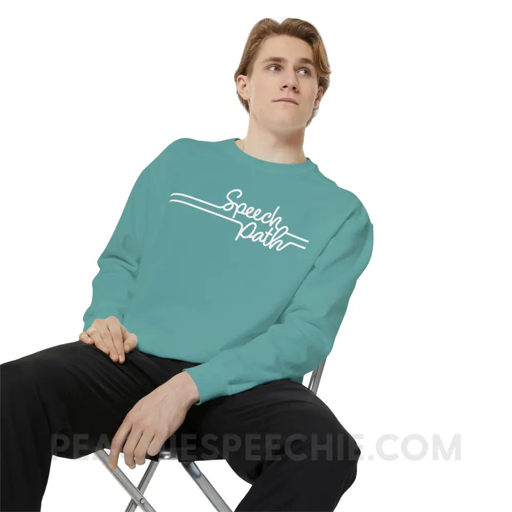 Speech Path Lines Comfort Colors Crewneck - Sweatshirt peachiespeechie.com