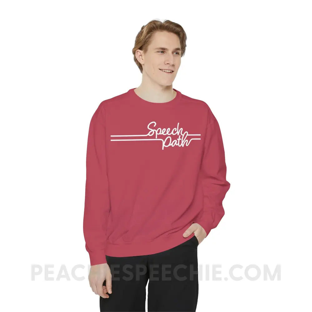 Speech Path Lines Comfort Colors Crewneck - Sweatshirt peachiespeechie.com