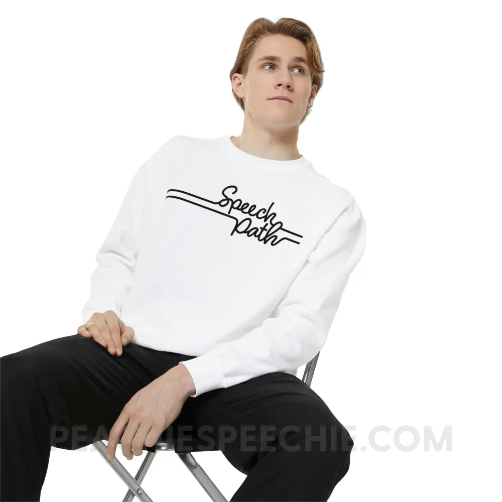 Speech Path Lines Comfort Colors Crewneck - Sweatshirt peachiespeechie.com