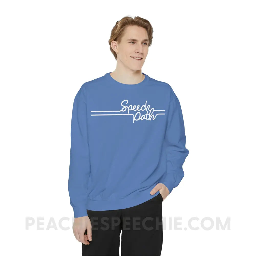 Speech Path Lines Comfort Colors Crewneck - Sweatshirt peachiespeechie.com