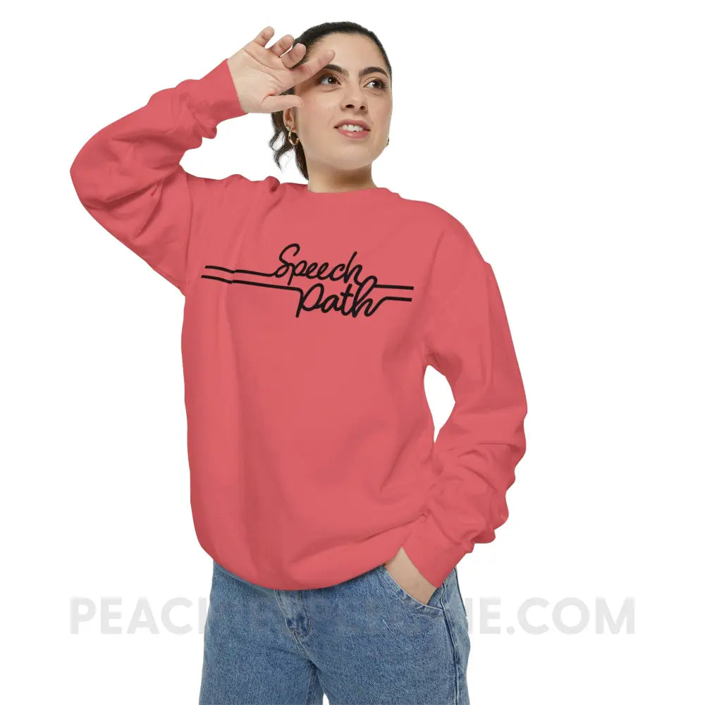 Speech Path Lines Comfort Colors Crewneck - Sweatshirt peachiespeechie.com