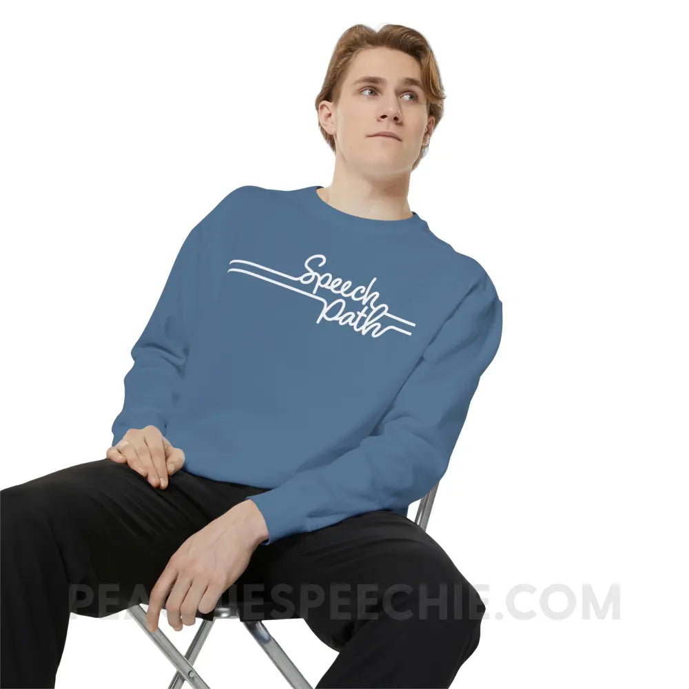 Speech Path Lines Comfort Colors Crewneck - Sweatshirt peachiespeechie.com