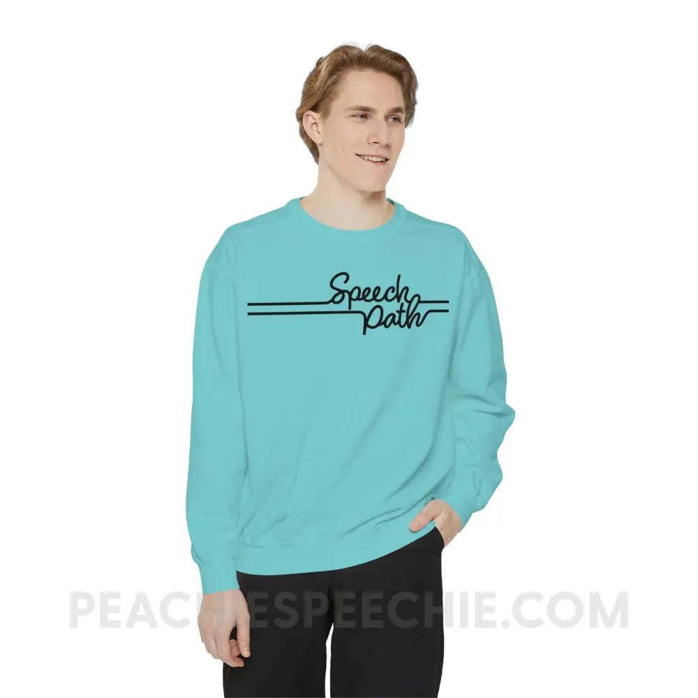 Speech Path Lines Comfort Colors Crewneck - Sweatshirt peachiespeechie.com
