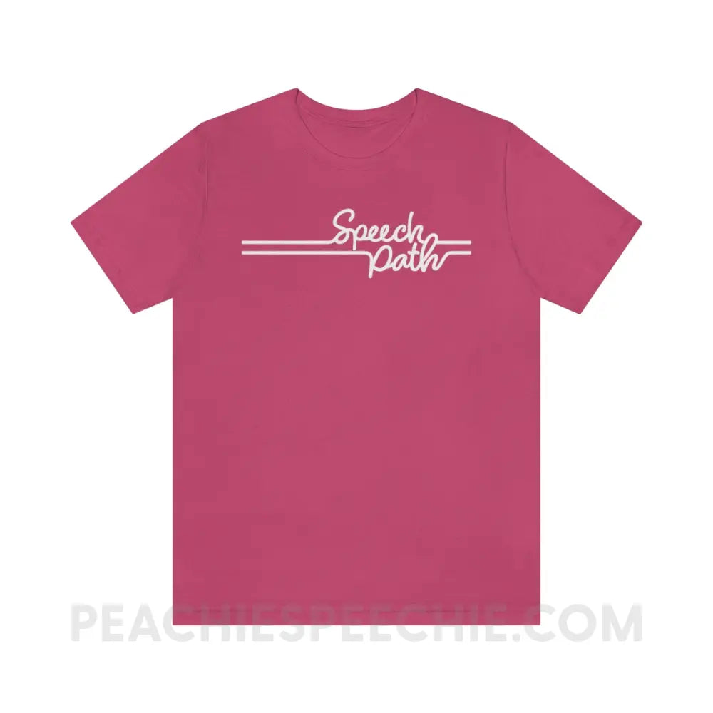 Speech Path Lines Premium Soft Tee - Berry / S - T-Shirt peachiespeechie.com