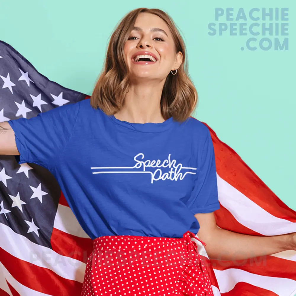 Speech Path Lines Premium Soft Tee - T-Shirt peachiespeechie.com