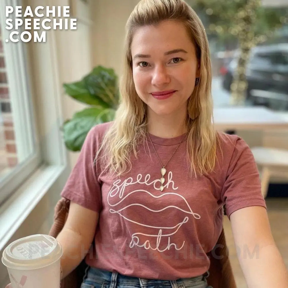Speech Path Lips Premium Soft Tee - T-Shirt peachiespeechie.com