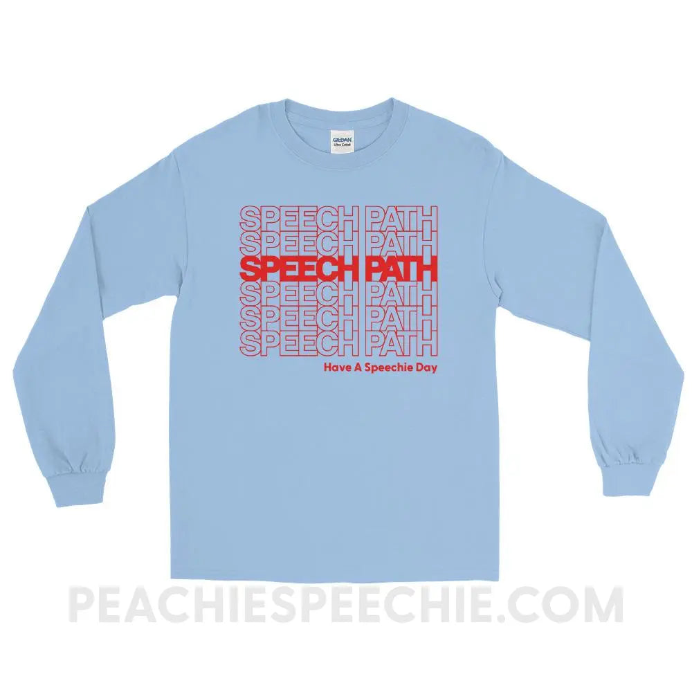 Speech Path Long Sleeve Tee - Light Blue / S - T-Shirts & Tops peachiespeechie.com