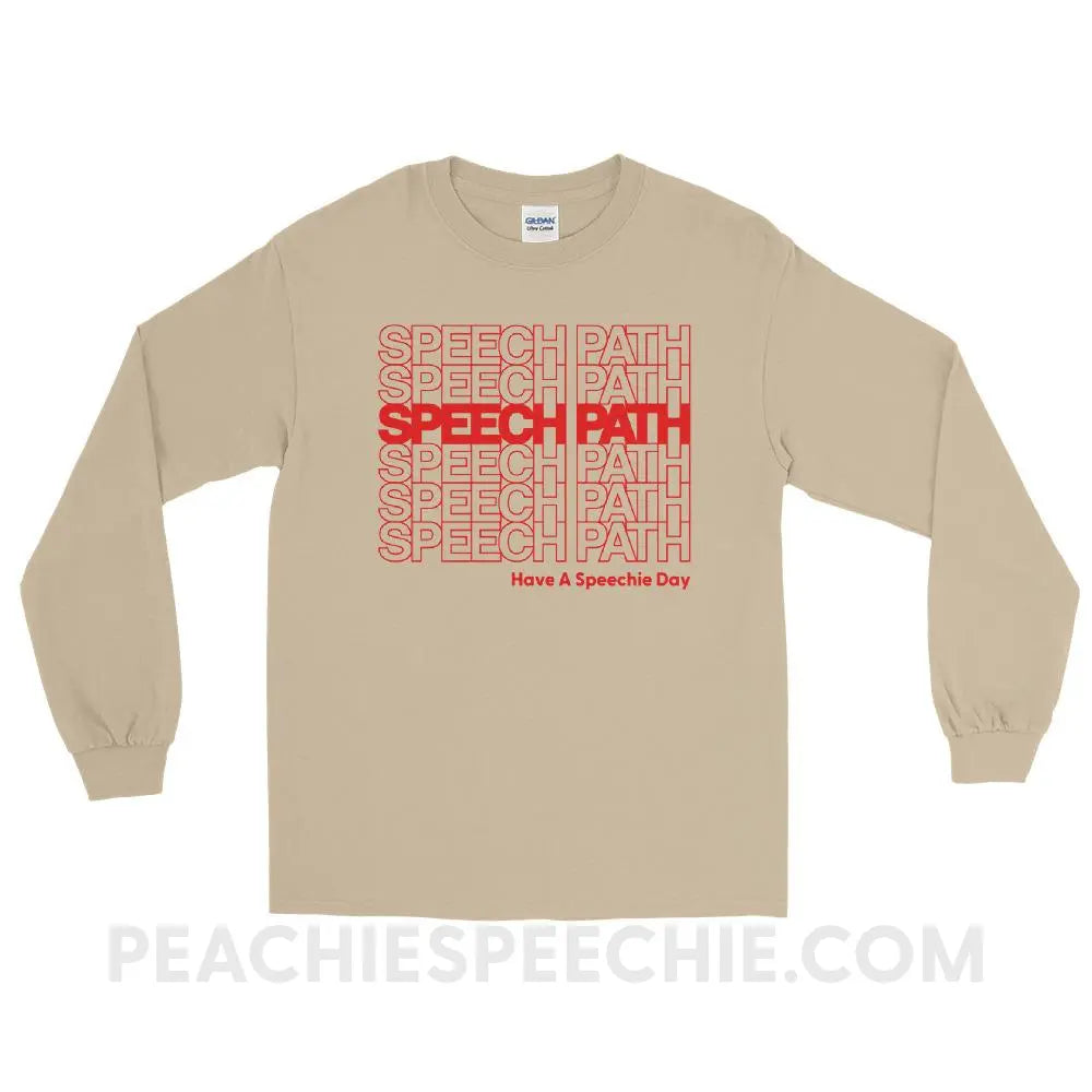 Speech Path Long Sleeve Tee - Sand / S - T-Shirts & Tops peachiespeechie.com
