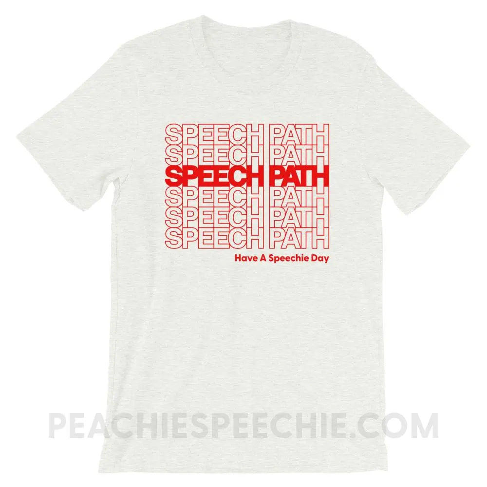 Speech Path Premium Soft Tee - Ash / S - T-Shirts & Tops peachiespeechie.com