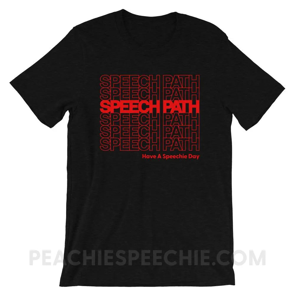 Speech Path Premium Soft Tee - Black Heather / XS - T-Shirts & Tops peachiespeechie.com