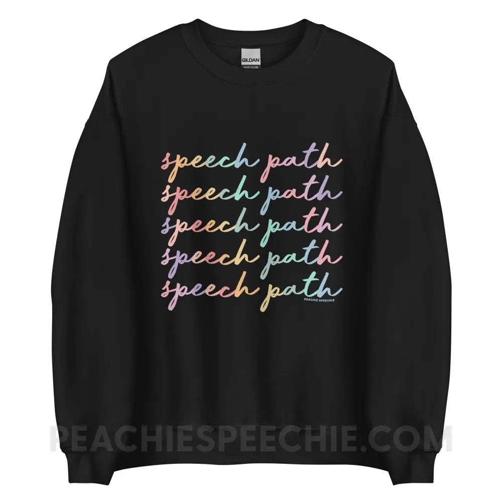 Speech Path Script Classic Sweatshirt - Black / S - peachiespeechie.com