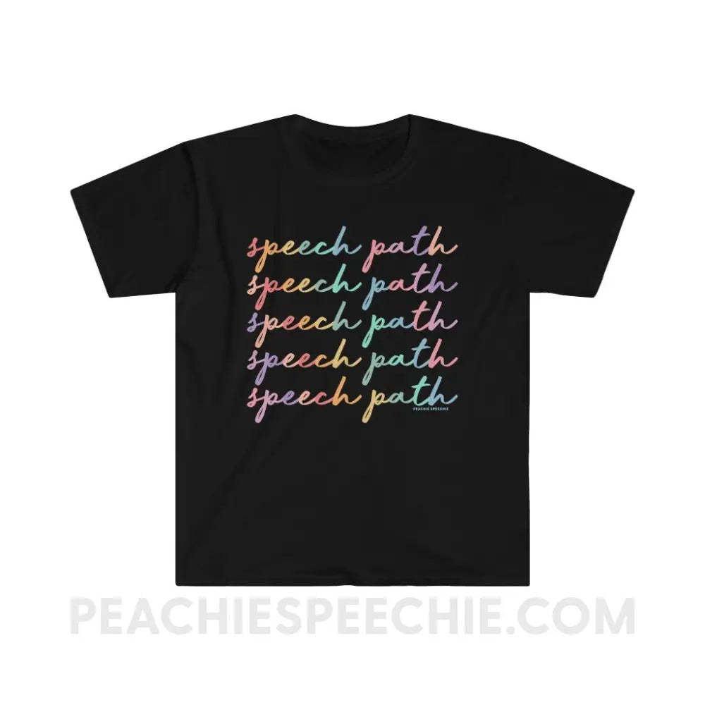 Speech Path Script Classic Tee - Black / S - T-Shirt peachiespeechie.com