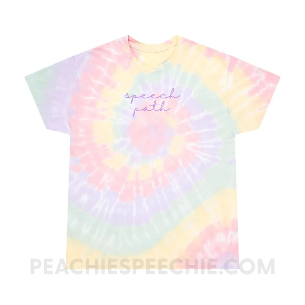 Speech Path Tie-Dye Tee - Hazy Rainbow / S - T-Shirt peachiespeechie.com
