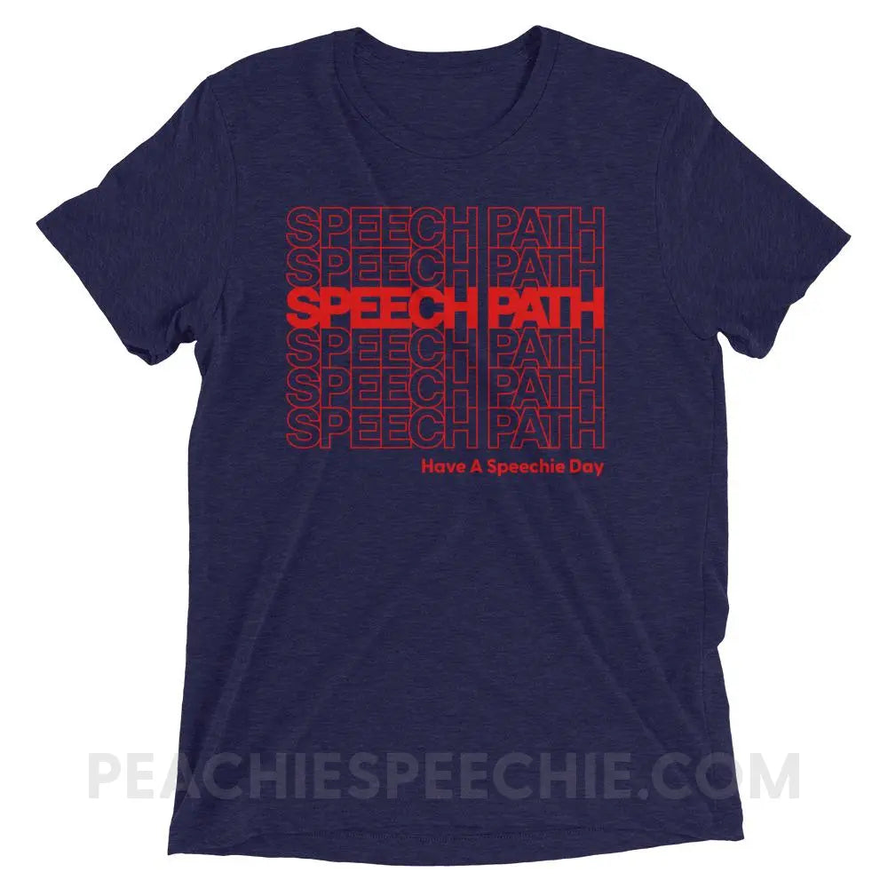Speech Path Tri-Blend Tee - Navy Triblend / XS - T-Shirts & Tops peachiespeechie.com