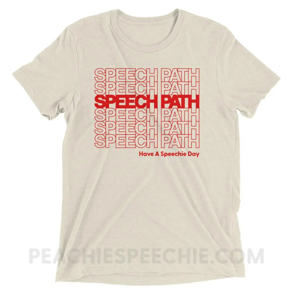 Speech Path Tri-Blend Tee - Oatmeal Triblend / XS - T-Shirts & Tops peachiespeechie.com