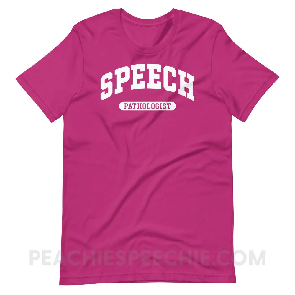 Speech Pathologist Arch Premium Soft Tee - Berry / S - T-Shirt peachiespeechie.com