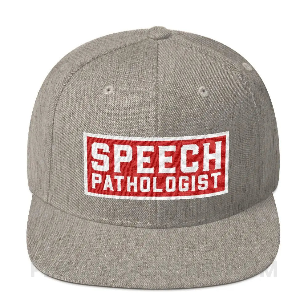 Speech Pathologist Wool Blend Ball Cap - Heather Grey - Hats peachiespeechie.com